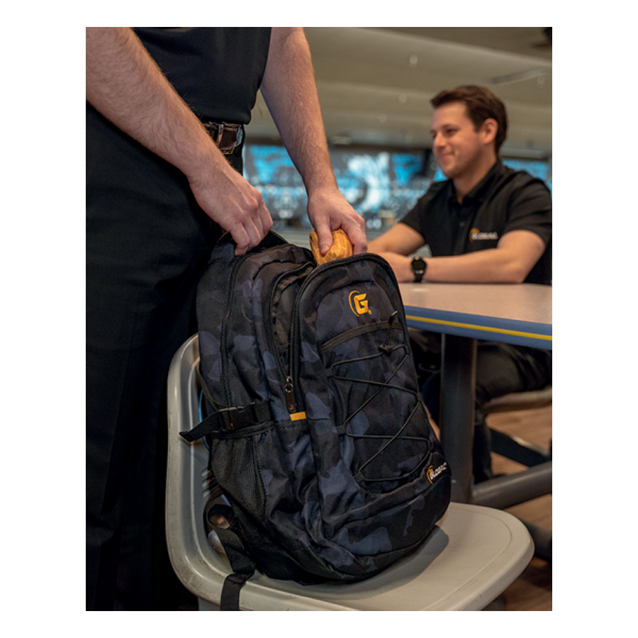 900 Global Blue Camo Bowling Backpack