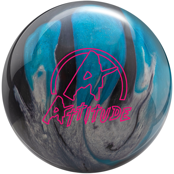 Brunswick Attitude Aqua Silver Black Bowling Ball