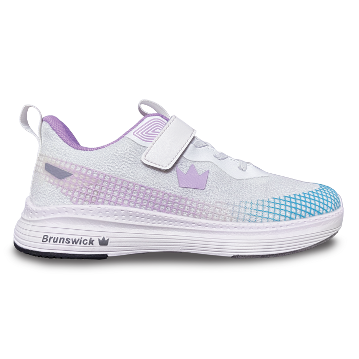 Brunswick Strike Zone White Teal youth bowling shoe