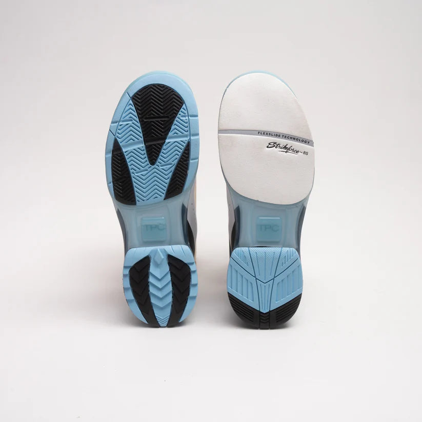 KR Strikeforce Hype White/Black/Sky RH Wide Width Unisex Bowling Shoes