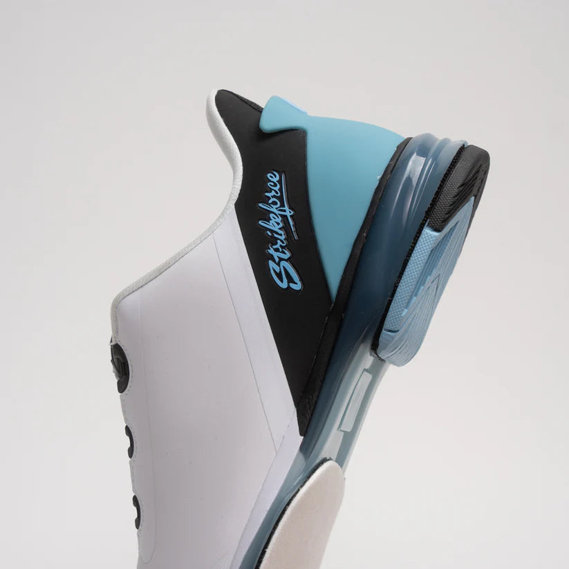 KR Strikeforce Hype White/Black/Sky RH Wide Width Unisex Bowling Shoes
