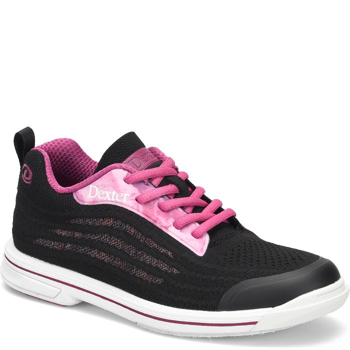 Women's Dexter DexLite Knit Black/Pink Bowling Shoes