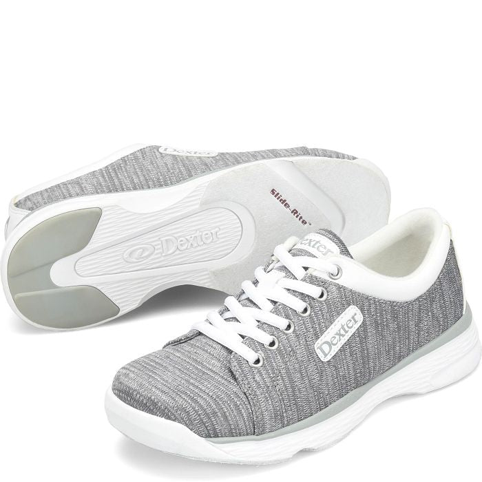 Women’s Dexter Ainslee Grey/White Bowling Shoes – Medium Width