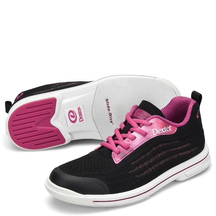Women's Dexter DexLite Knit Black/Pink Bowling Shoes