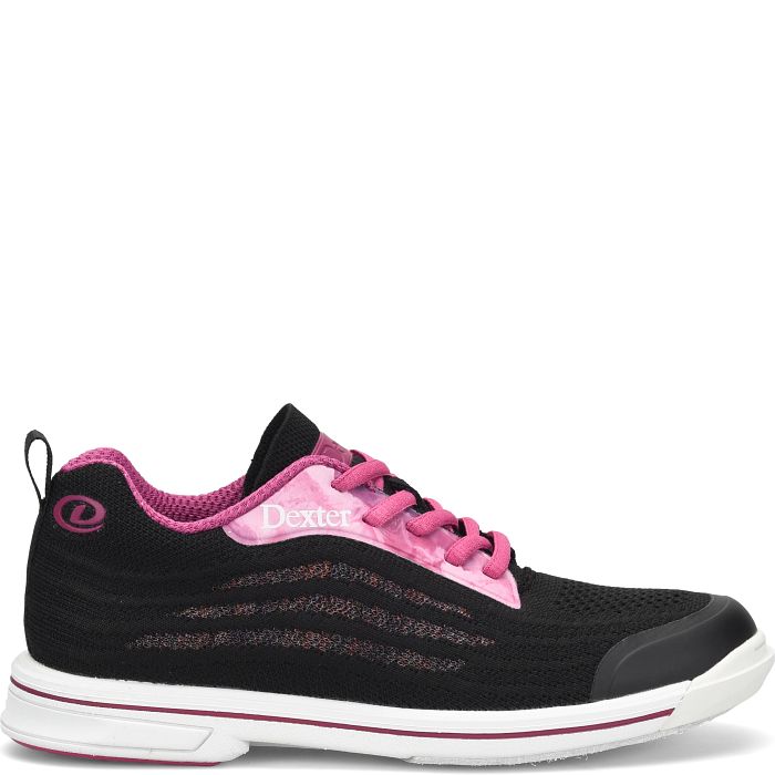 Women's Dexter DexLite Knit Black/Pink Bowling Shoes