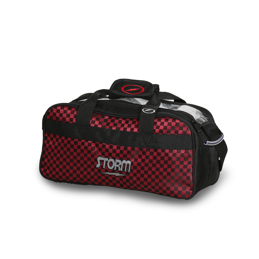 2 Ball Tote Bag (Black/Checkered Red)