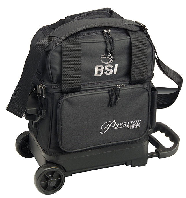 BSI Prestige Single Roller Black/Silver Bowling Bag