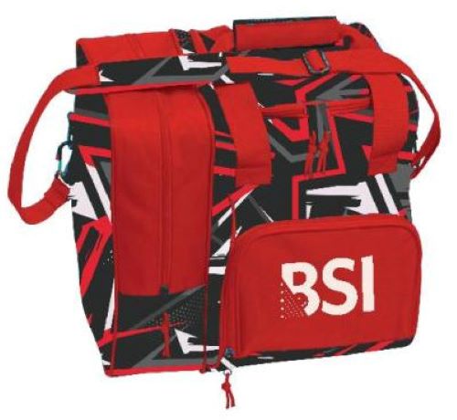 BSI Deluxe Single Tote Red/Black Bowling Bag