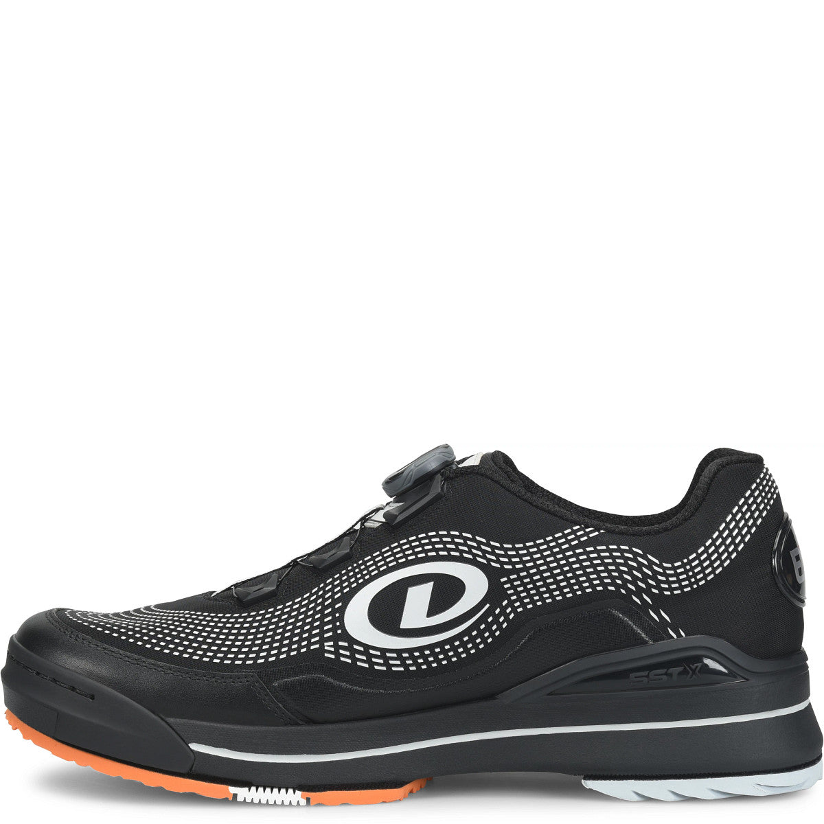 Dexter SST X ExJ EJ Tackett Pro Model Black men's bowling shoes – reverse side view