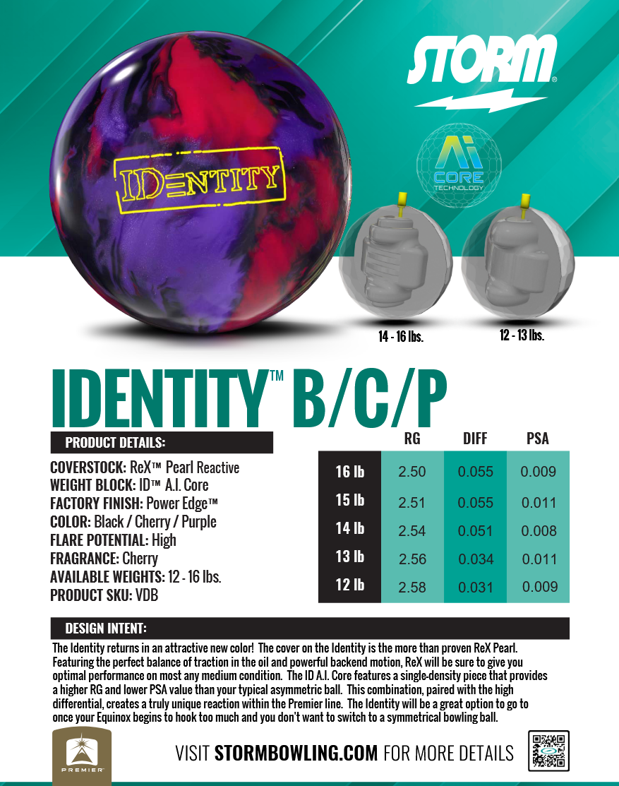 Identity B-C-P - 14 or 15 lbs Only
