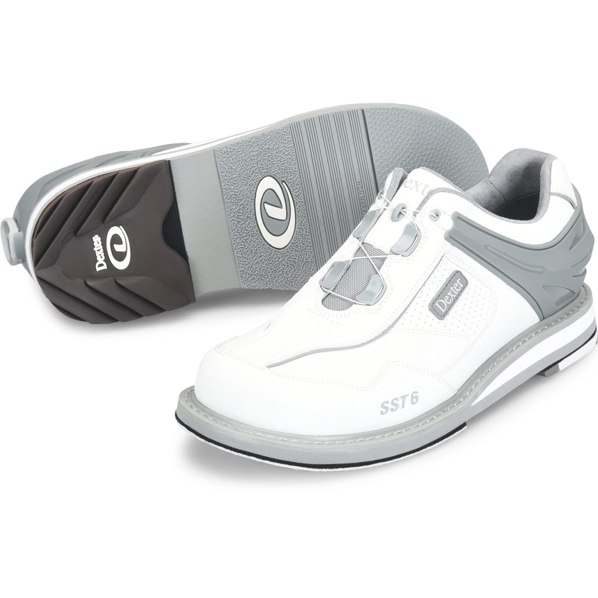 Men's Dexter SST 6 Hybrid BOA White/Grey Bowling Shoes - Right Hand Wide Width