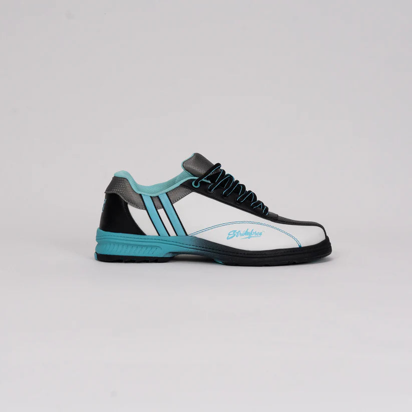 Womens KR Strikeforce Starr White/Black/Teal Right Hand Bowling Shoes