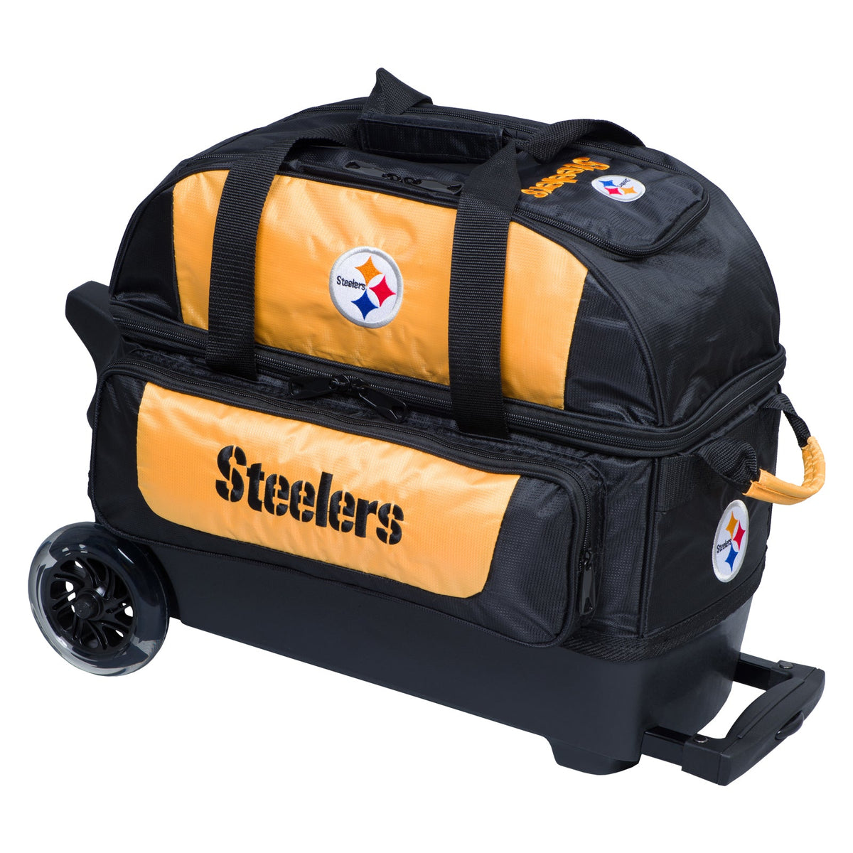KR Strikeforce Pittsburgh Steelers NFL Double Roller Bowling Bag