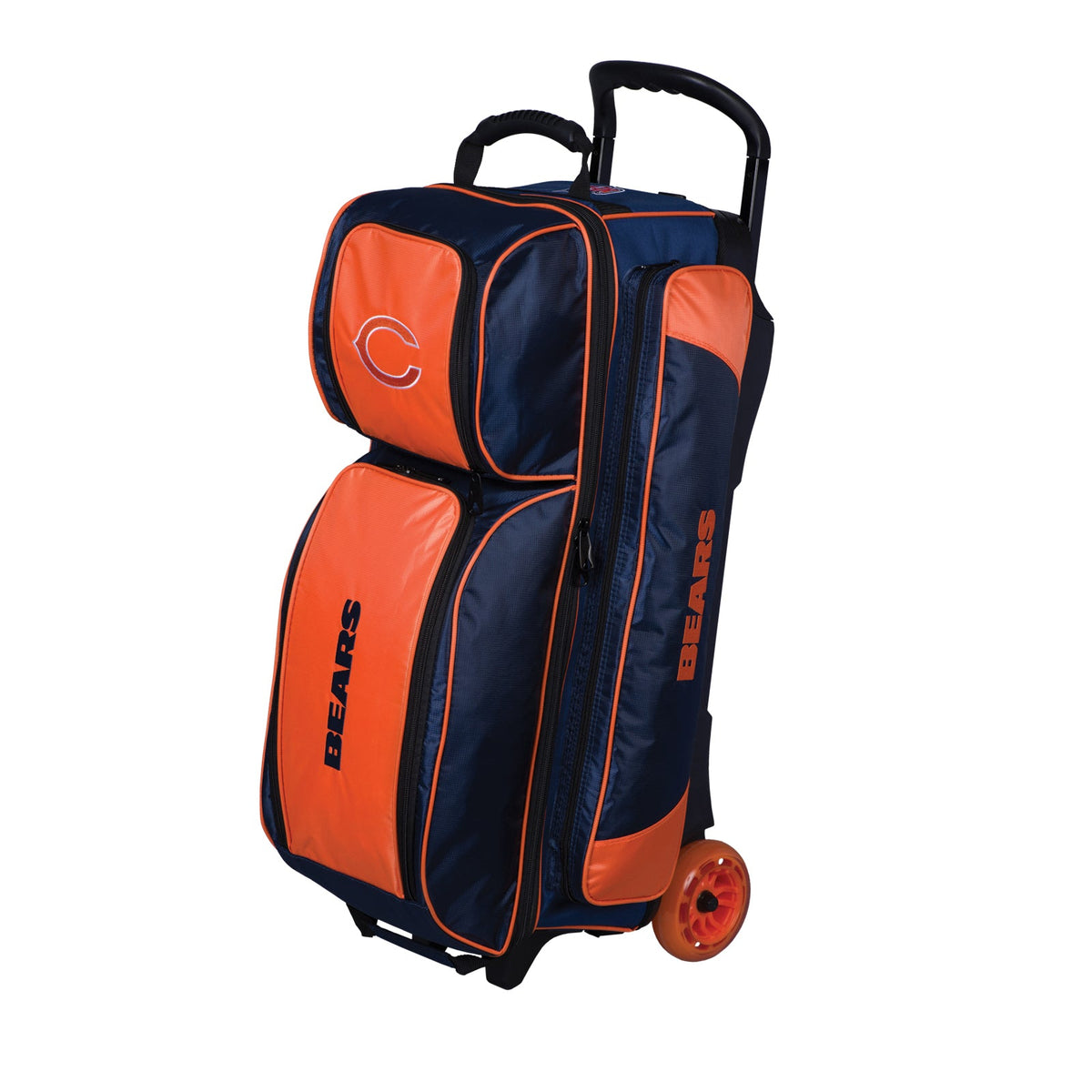 KR Strikeforce Chicago Bears NFL Triple Roller Bowling Bag