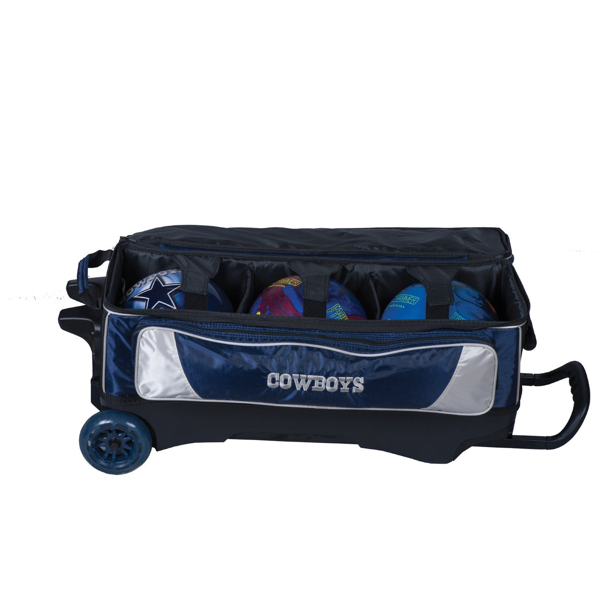KR Strikeforce Dallas Cowboys NFL Triple Roller Bowling Bag