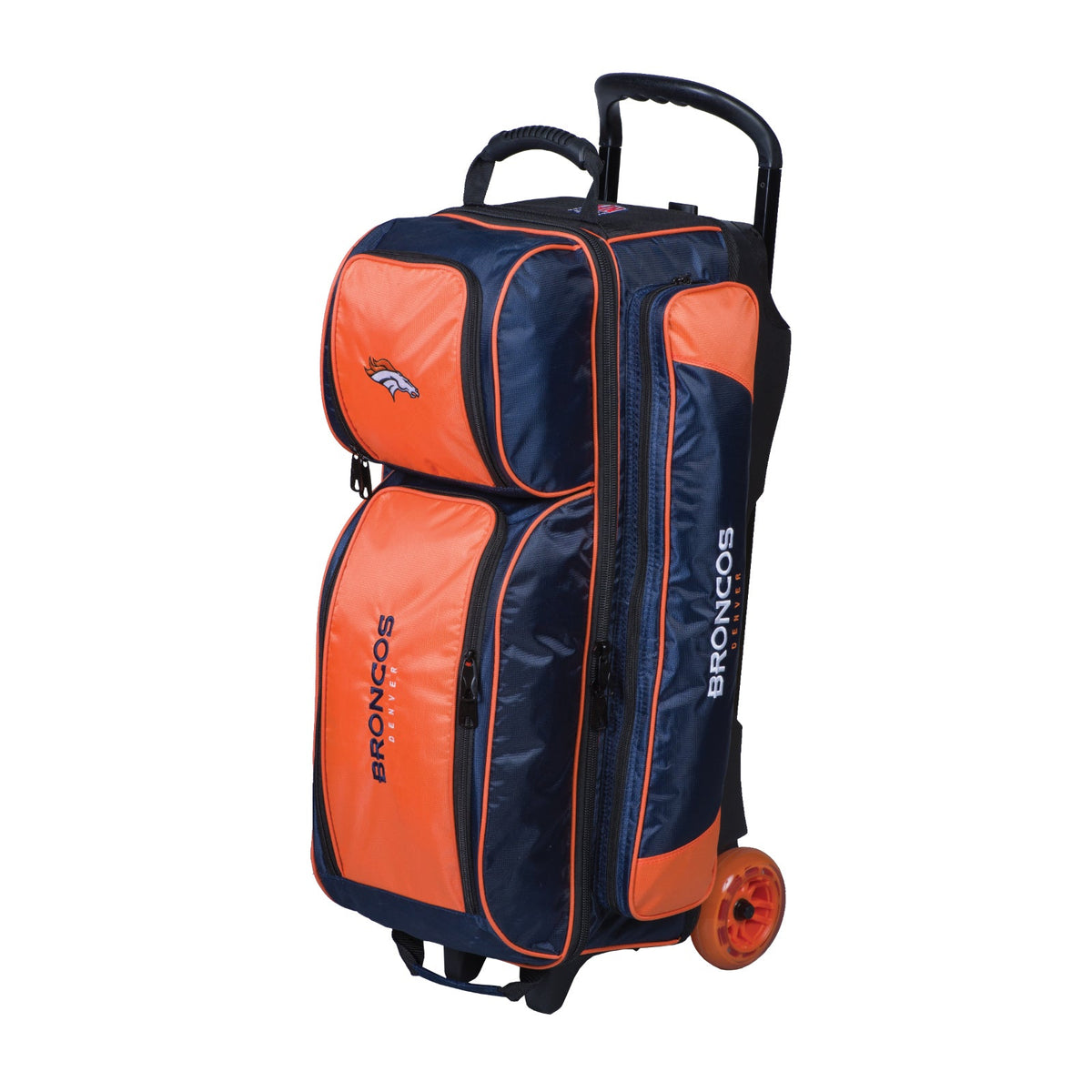 KR Strikeforce Denver Broncos NFL Triple Roller Bowling Bag