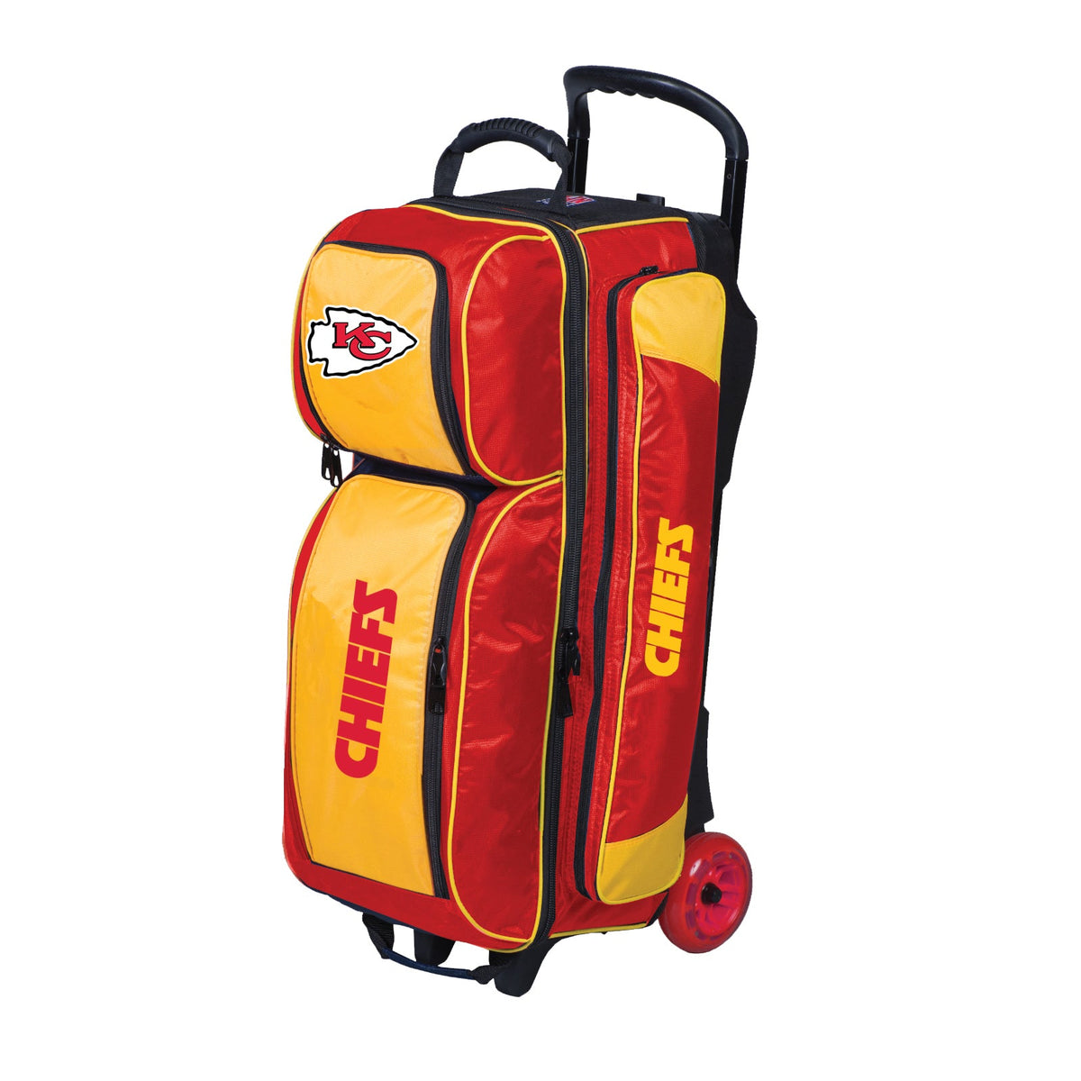 KR Strikeforce Kansas City Chiefs NFL Triple Roller Bowling Bag