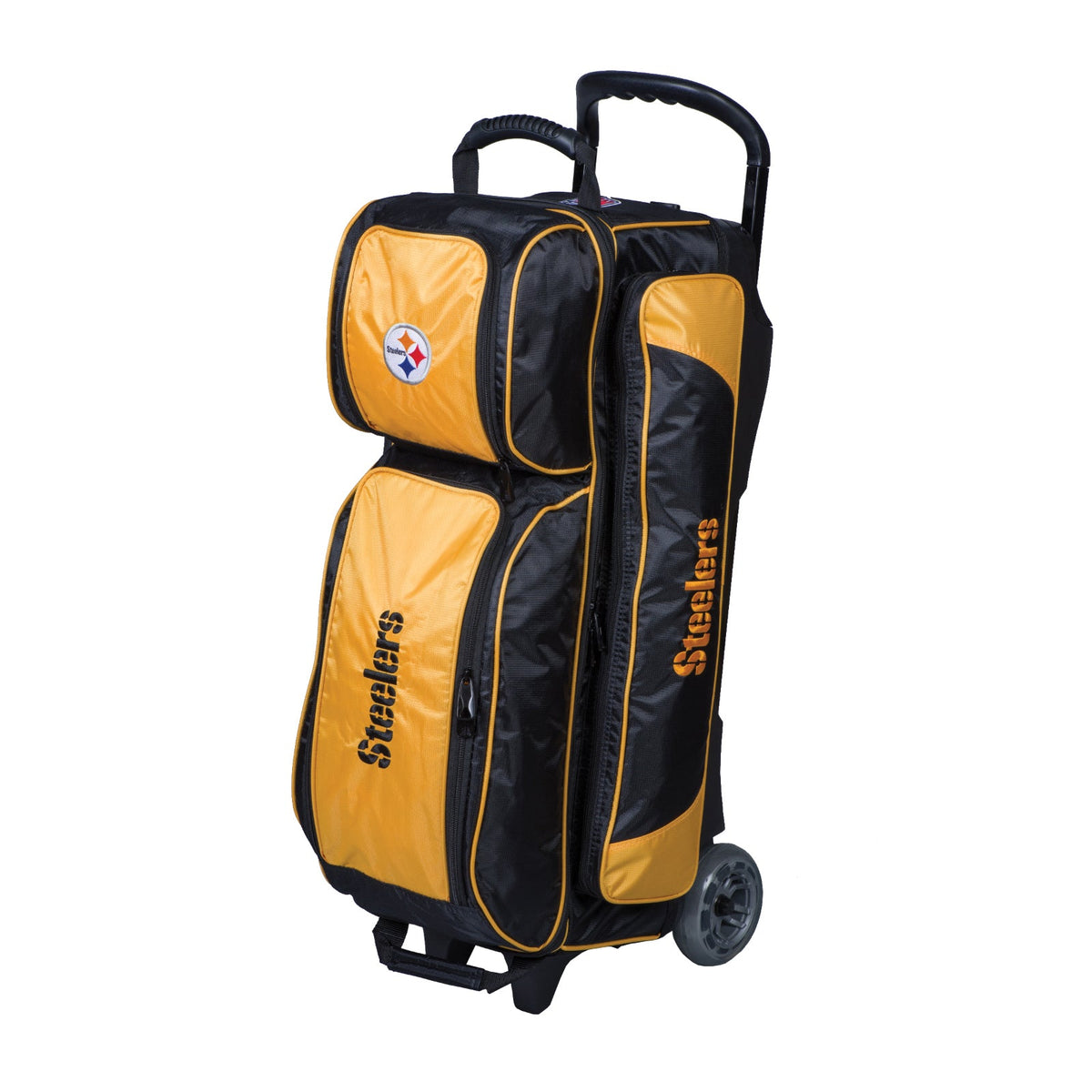 KR Strikeforce Pittsburgh Steelers NFL Triple Roller Bowling Bag