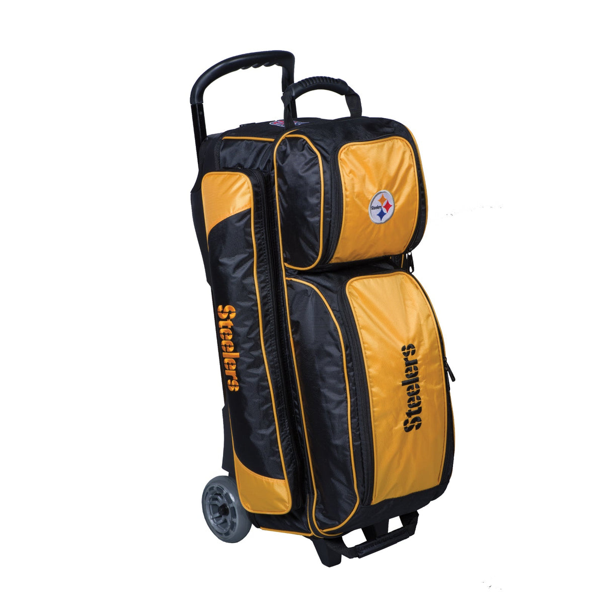 KR Strikeforce Pittsburgh Steelers NFL Triple Roller Bowling Bag