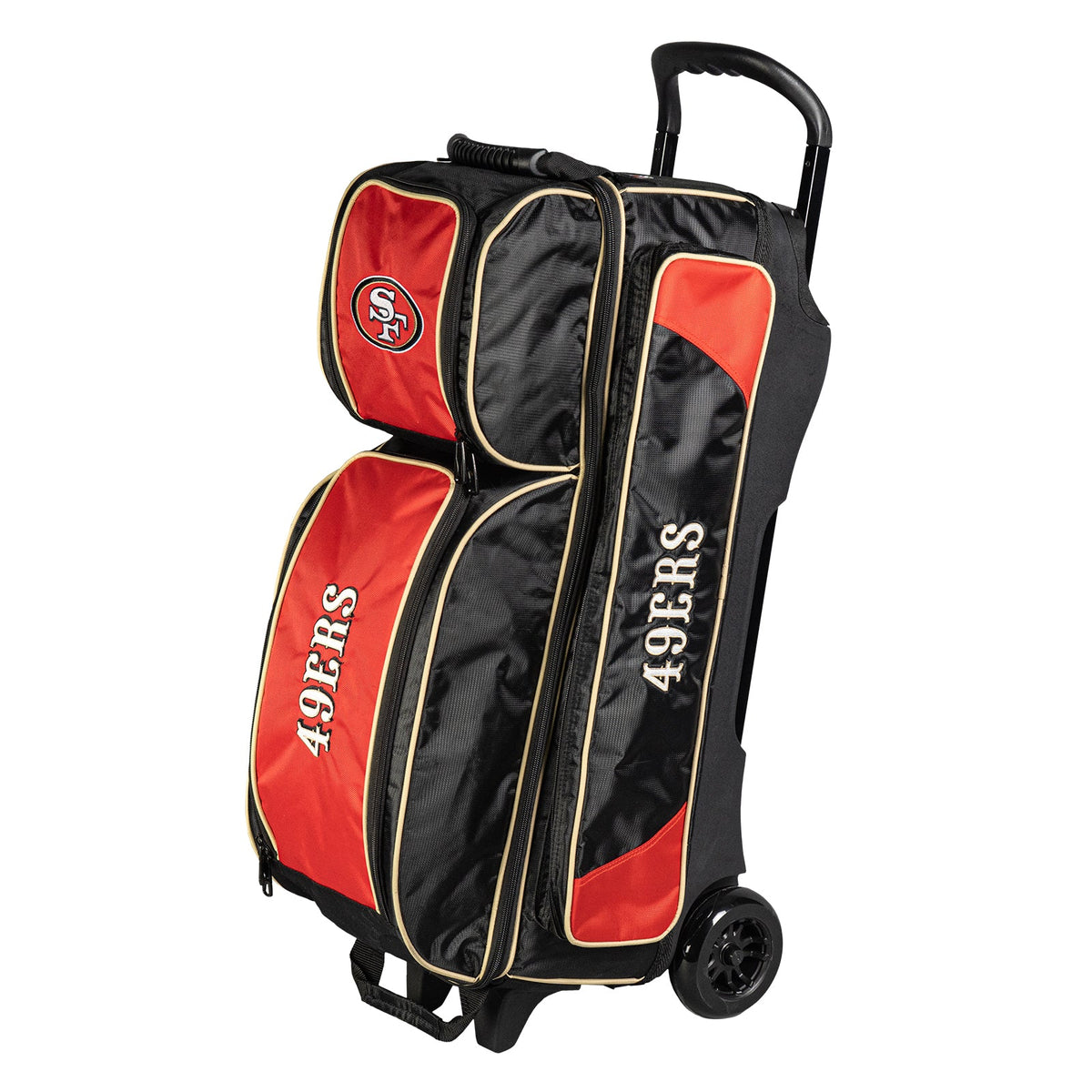 KR Strikeforce San Francisco 49ers NFL Triple Roller Bowling Bag