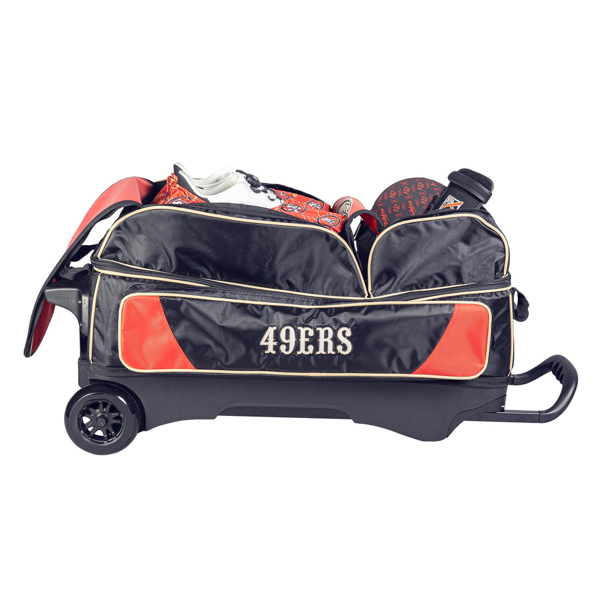 KR Strikeforce San Francisco 49ers NFL Triple Roller Bowling Bag