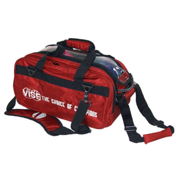Vise 2 Ball Clear Top Tote Roller – Red