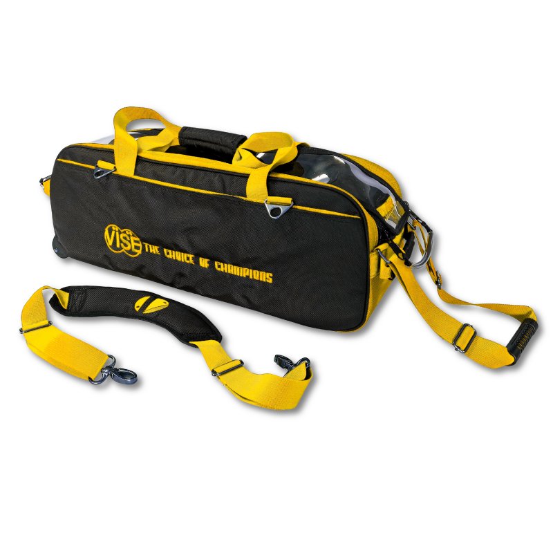 Vise 3 Ball Clear Top Tote Roller – Black/Yellow