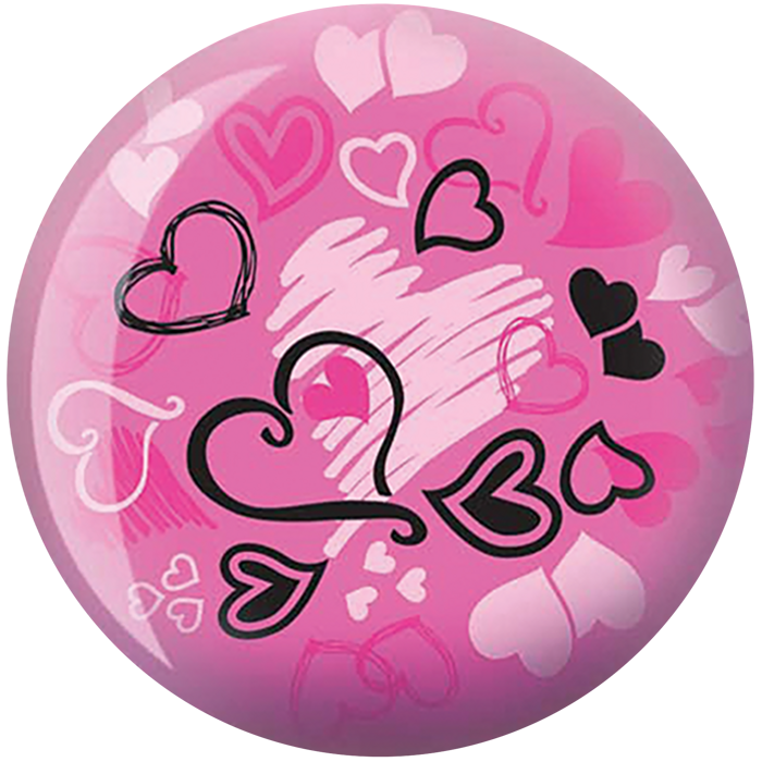Hearts bowling ball