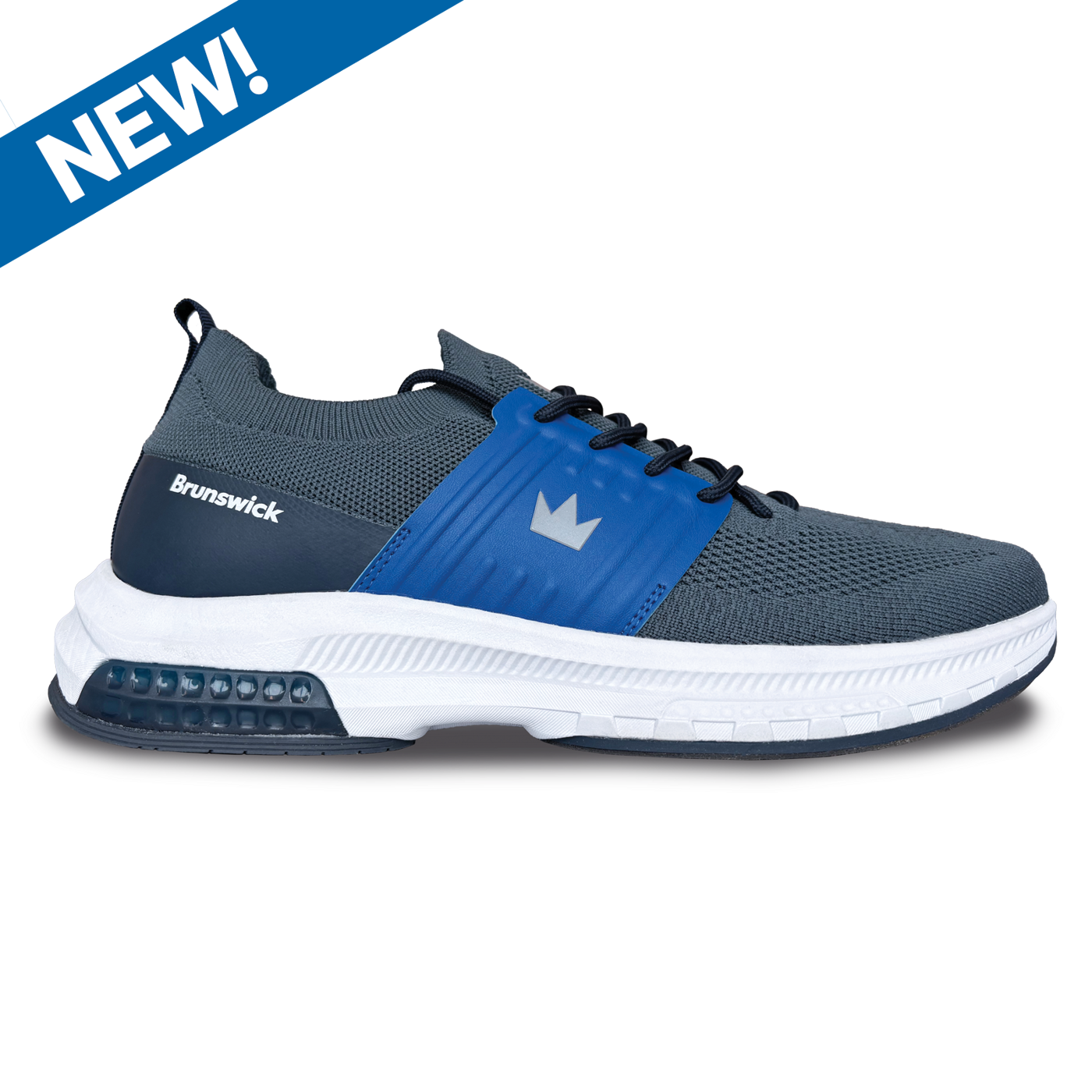 Brunswick Alpha Max Grey/Navy Men's Universal Bowling Shoes
