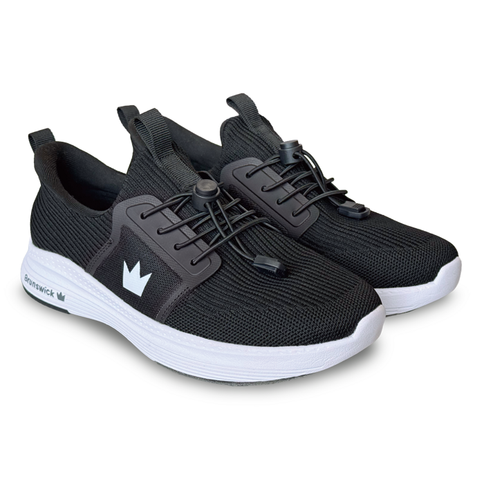 Brunswick Majestic Black women's bowling shoes three-quarter view