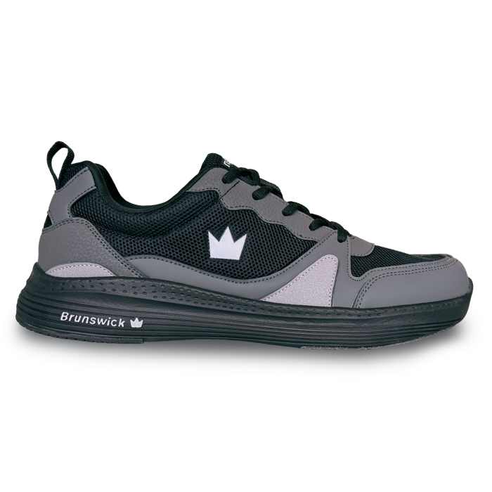 Brunswick Outback Black Grey bowling shoe side view