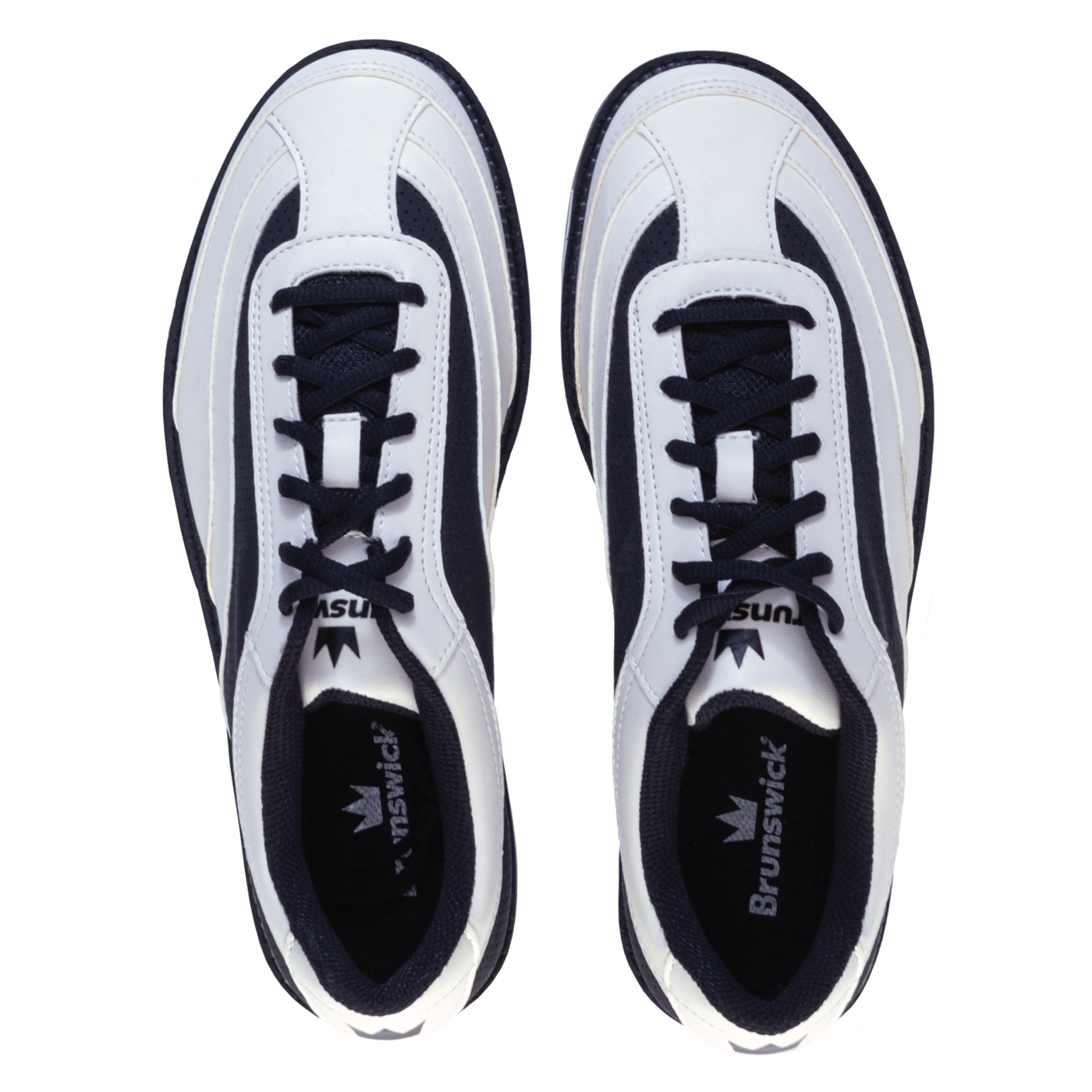 Brunswick Rampage White/Black Men's Right Hand Bowling Shoes
