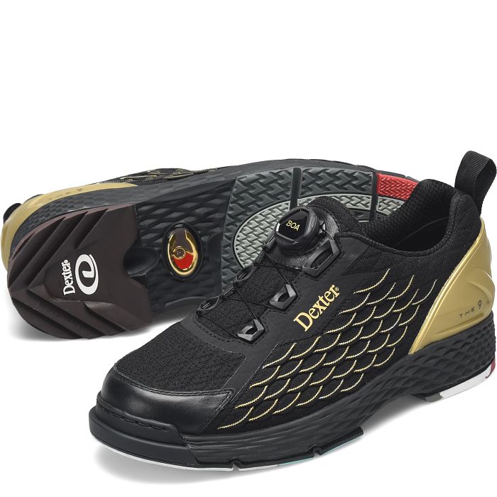 Mens Dexter THE C9 Knit Boa Black/Gold - Wide Width