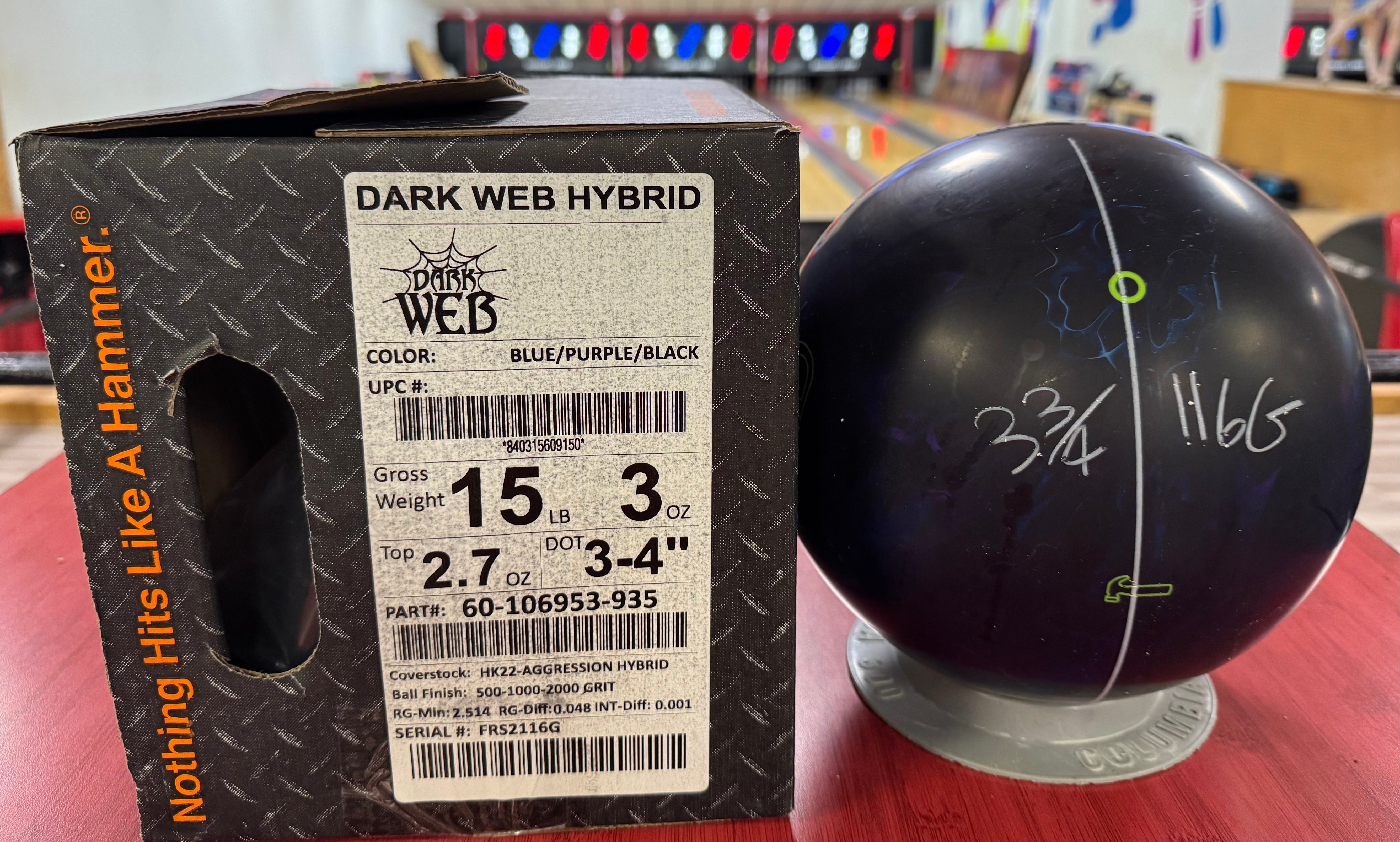Dark Web Hybrid - 15lbs Only - Choose your ball
