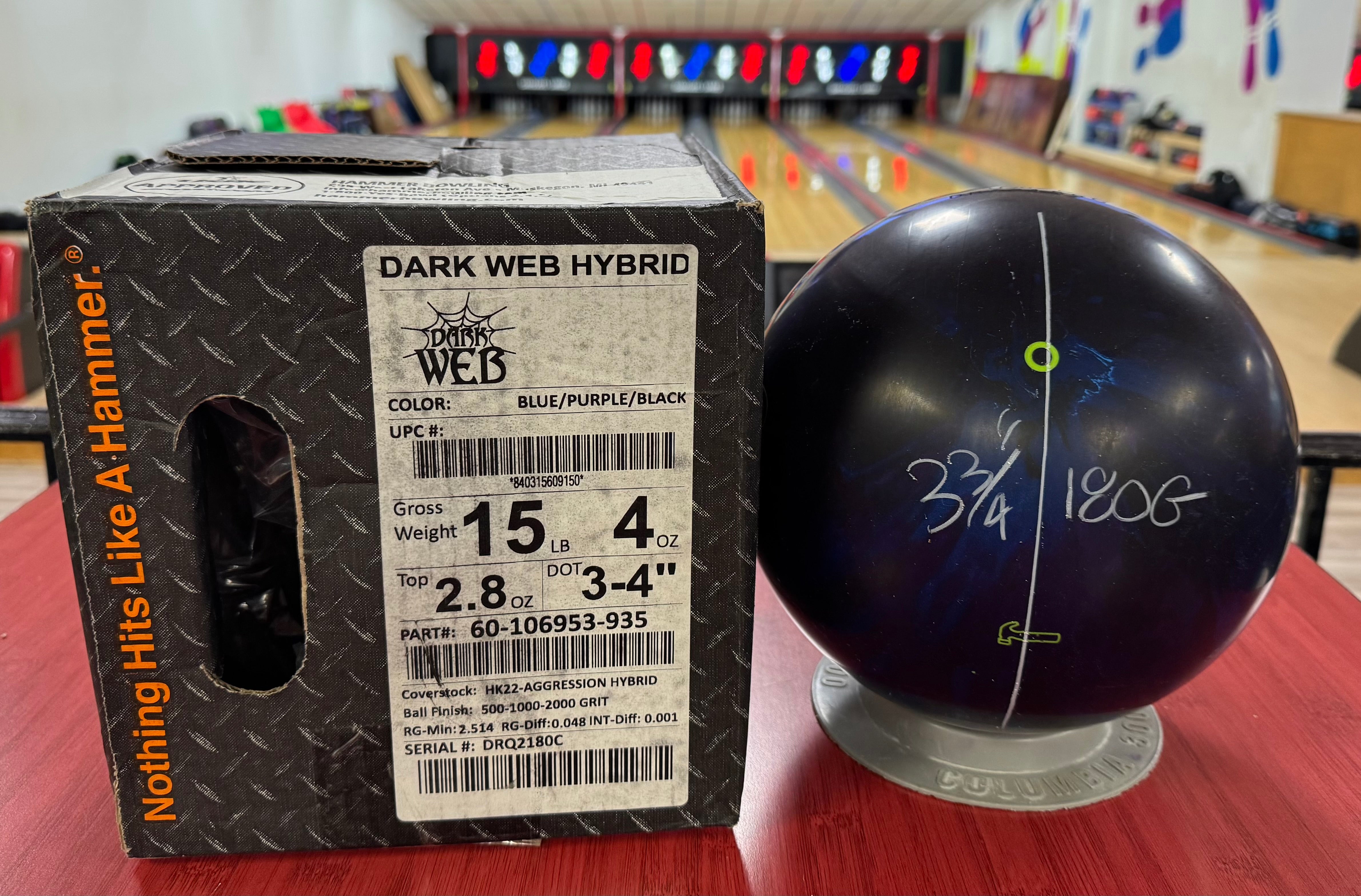 Dark Web Hybrid - 15lbs Only - Choose your ball