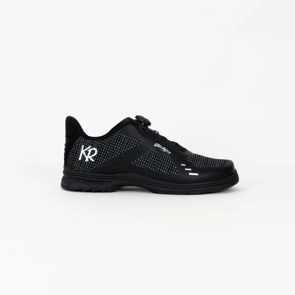 Mens KR Strikeforce Jet FT Black/Silver Right Hand Wide Width Bowling Shoes