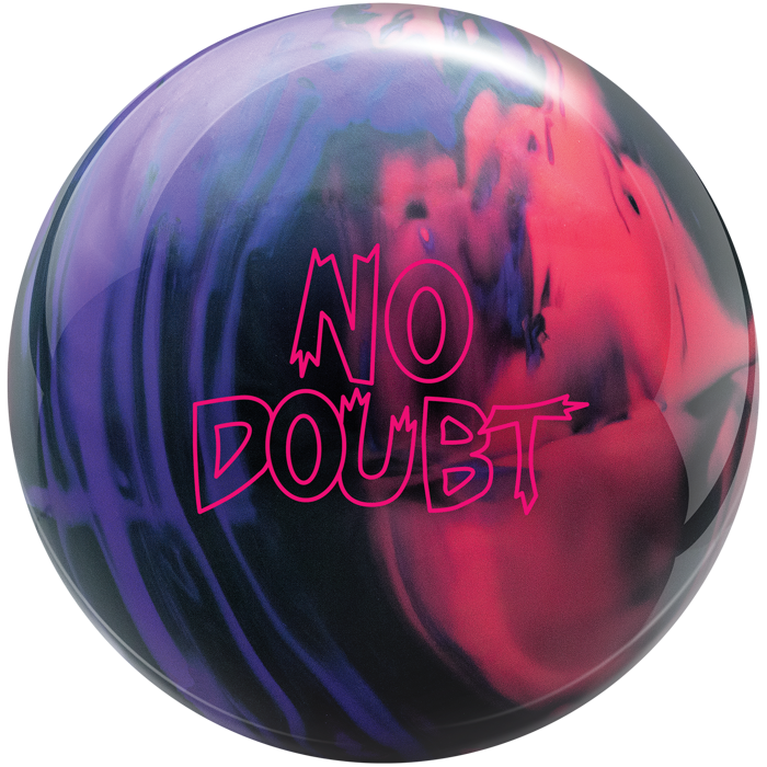 Radical No Doubt Solid Black Red Purple Bowling Ball