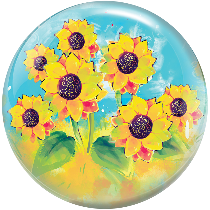 Sunflower bowling ball