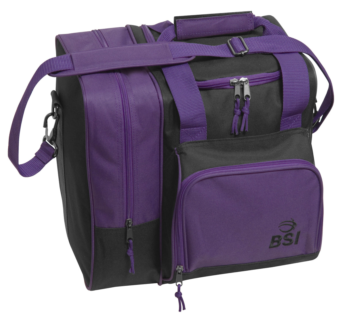 BSI Deluxe Single Tote Black/Purple Bowling Bag