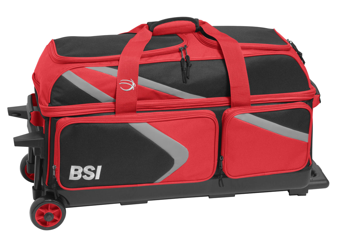 BSI Dash Triple Roller Black/Red/Gray Bowling Bag