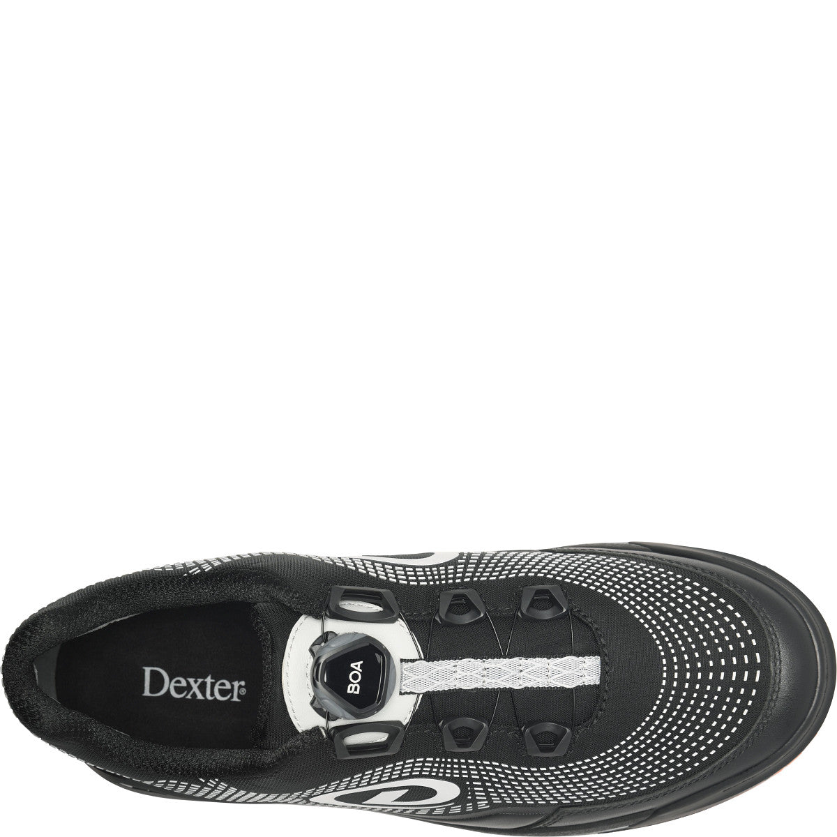 Dexter SST X ExJ EJ Tackett Pro Model Black men's bowling shoes – top view