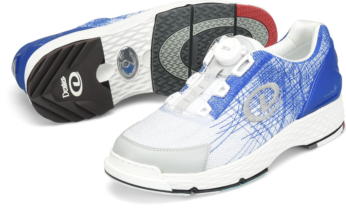 Dexter T.H.E 9 Techknit Blue/White bowling shoe main view