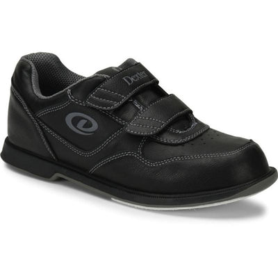 Dexter V-Strap black bowling shoe angled view