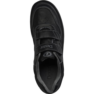 Dexter V-Strap black bowling shoe top view