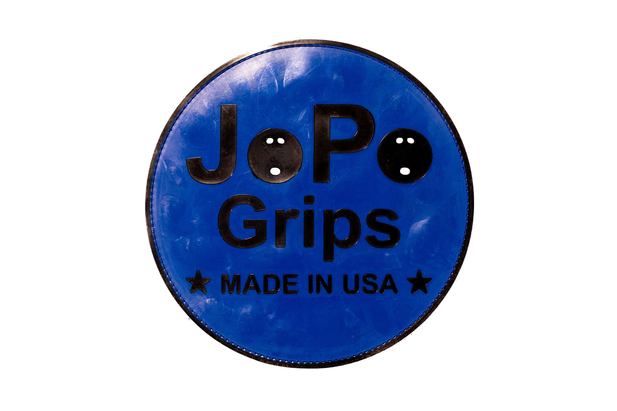 JoPo Grips Logo round rubber shammy in blue