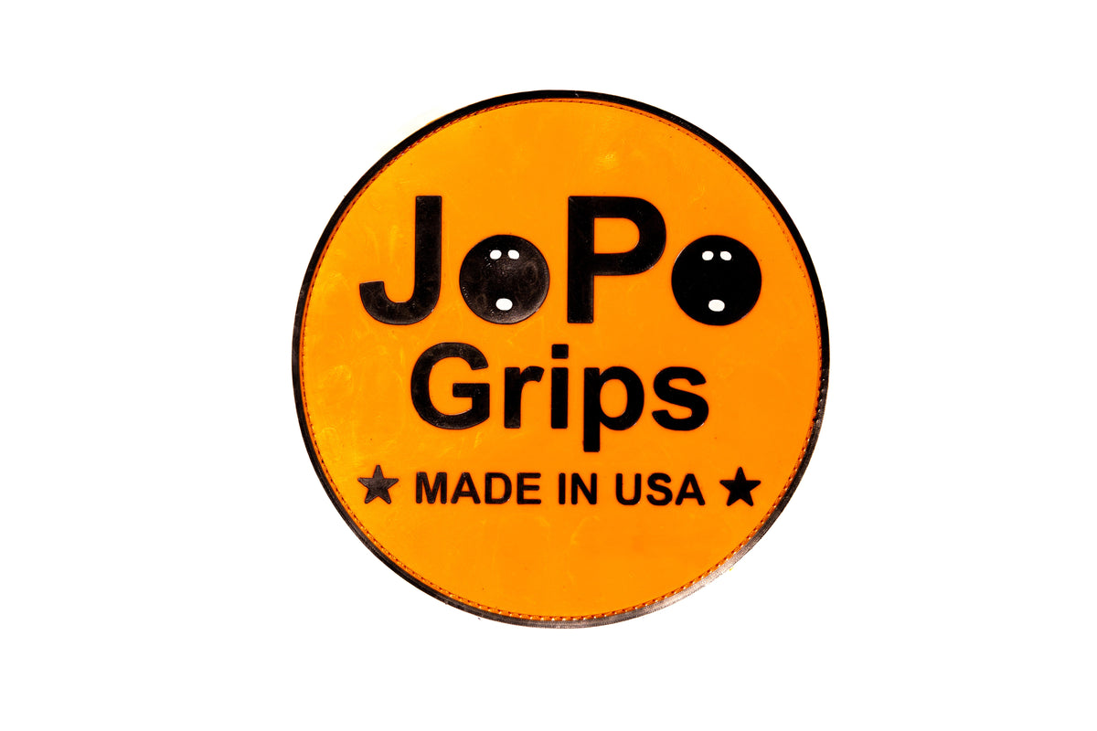 JoPo Grips Logo round rubber shammy in orange