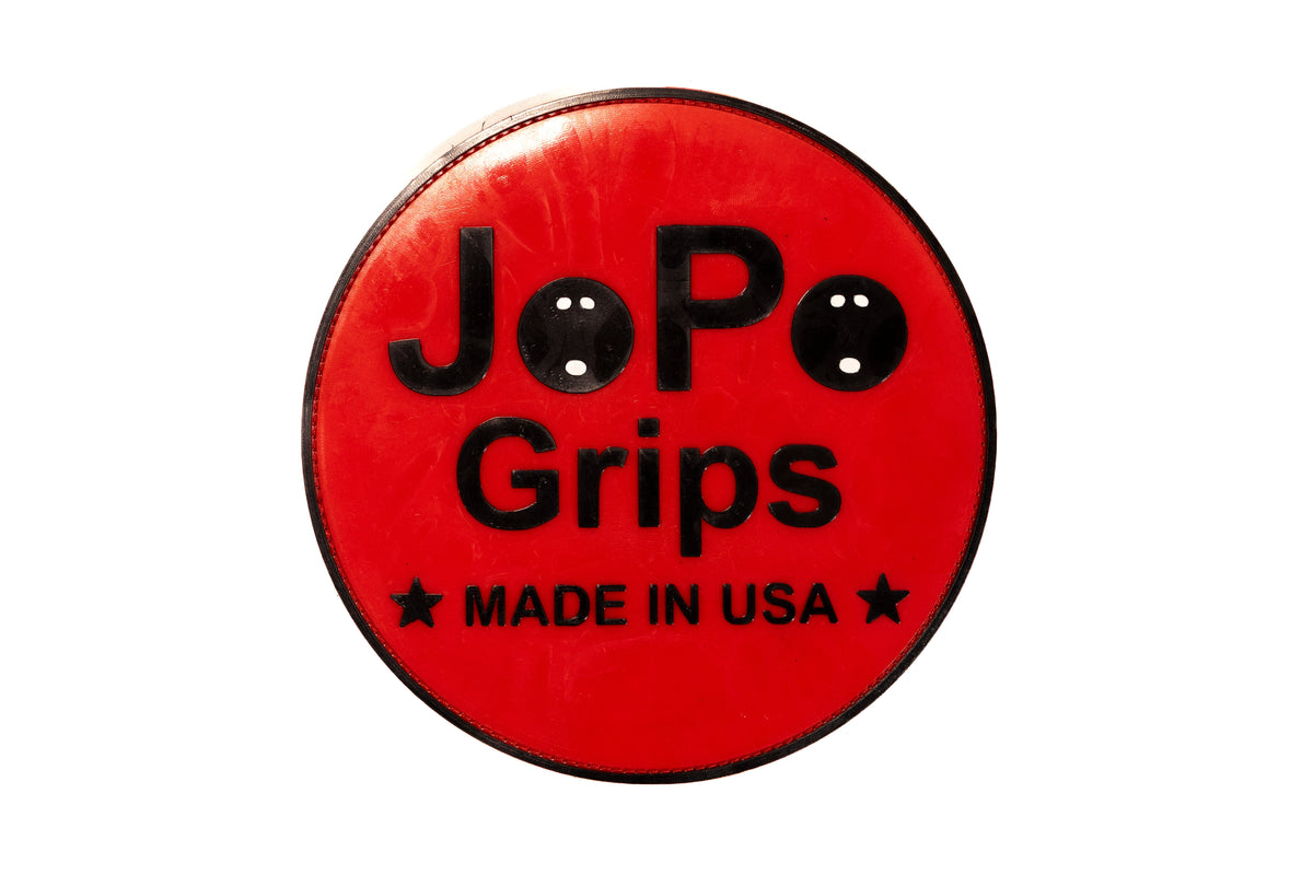 JoPo Grips Logo round rubber shammy in red