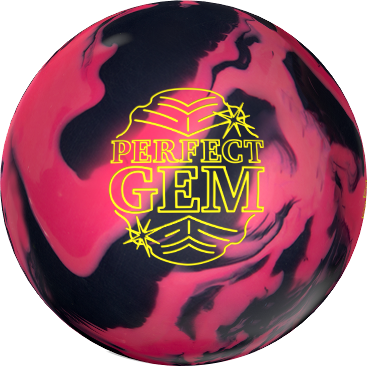 Roto Grip Perfect Gem bowling ball in pink, rose, and onyx