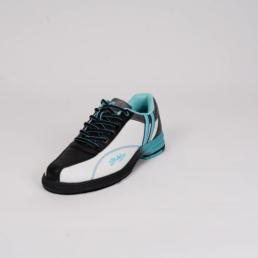 Womens KR Strikeforce Starr White/Black/Teal Right Hand Wide Width Bowling Shoes
