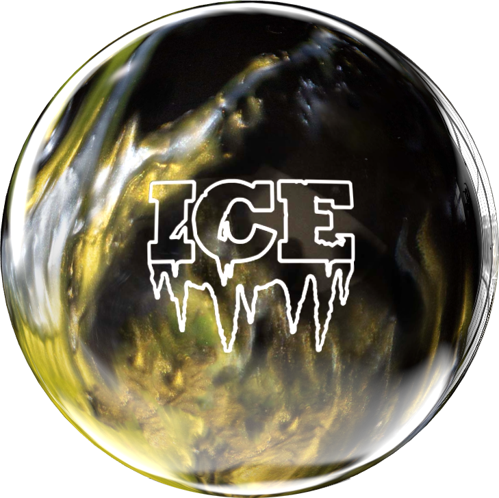 Storm Ice Storm Black White Gold bowling ball